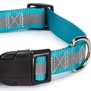 Guardian Gear Adjustable Nylon Collar Reflective Teal  3/8” Adjust 6-10” - Picture 1 of 1