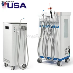 Sistema di aspirazione mobile dentale portatile pompa a vuoto/unità di consegna compressore d'aria - Foto 1 di 39