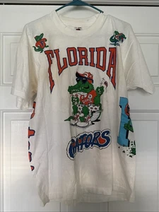 Vtg 80/90s University Florida Gators AOP Shirt L  College football Single Stitch - Picture 1 of 14