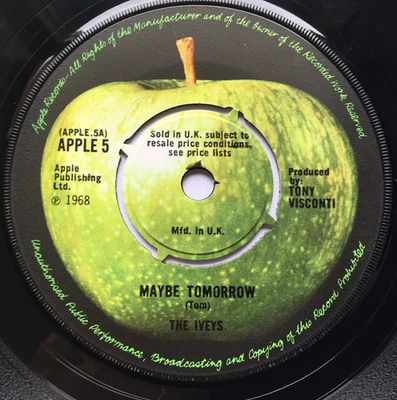 THE IVEYS "MAYBE TOMORROW" INCREDIBLY RARE UK BEATLES APPLE LABEL PRESSING EX+ — 第 1/4 张图片