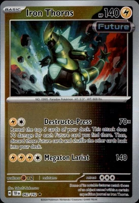Iron Thorns Reverse Holo Rare SV05: Temporal Forces 062/162 NM - Image 1 of 2