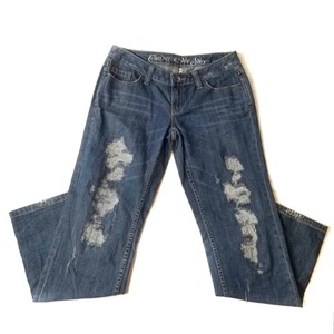Converse One Star Size 28 Harrison Boyfriend Distressed Blue Jeans - Picture 1 of 5
