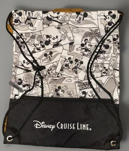 Walt Disney World Parks Mickey And Minnie Black And White Comic Strip Cinch Bag - Picture 1 of 3