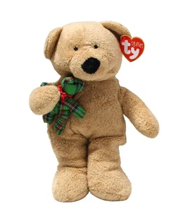 Ty Pluffies - Beary Merry (Christmas Bear), MWMT Stuffed Animal Toy - Picture 1 of 6