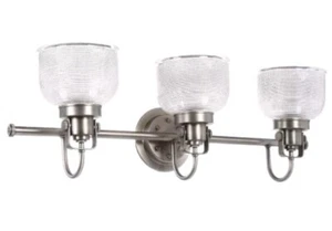 Archie 3-Light Antique Nickel Bathroom Vanity Fixture by Progress Light (BB) - Picture 1 of 2