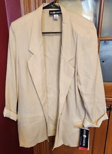 Brand New - Sag Harbor Blazer Jacket Women's Size 14 - Color: Straw - Picture 1 of 5