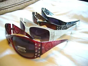 Damen Sonnenbrille Sexy Strass Vollrahmen Design Damensonnenbrille RH-3084 - Bild 1 von 10