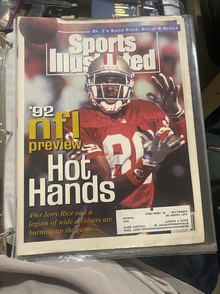 Sports Illustrated September 7, 1992 49ers Jerry Rice '92 NFL Preview Vintage - Image 1 of 1