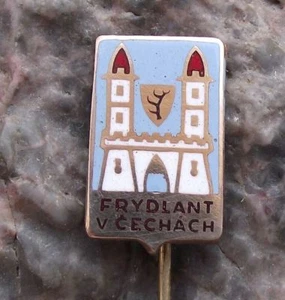 Antique Frydlant v Cechach Liberec Coat of Arms Heraldic Crest Shield Pin Badge - Picture 1 of 3