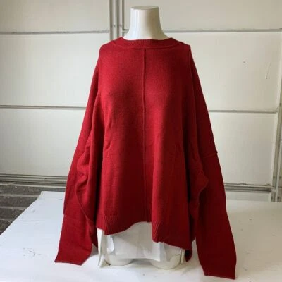 NY & CO Long Sleeve Drop Shoulder Boxy Sweater Women's Size XXL Red - Image 1 of 4