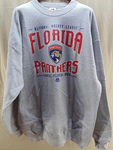 Nwt Florida Panthers Ice Hockey NHL Gray Sweatshirt Men's 2XL Majestic Cover