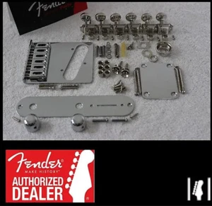 Fender Telecaster Chrome Hardware Set 6-saddle Bridge Tuners - Tele 005-3354-000 - Picture 1 of 8