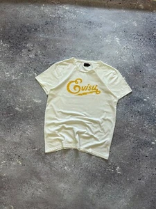 Evisu T Shirt White Logo Lightning Japanese Osaka Mens M-L - Picture 1 of 12