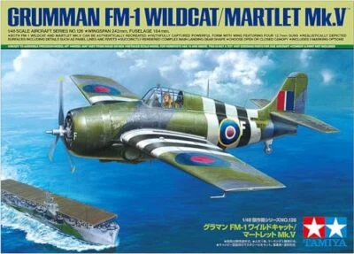 Tamiya 1/48 No.126 Grumman FM-1 Wildcat/Martlet Mk.V Plastic Model 61126 JDMPS - Immagine 1 di 4