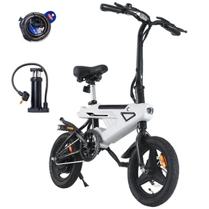 Compact Electric Bike for Urban Commuting 250W Motor 20-30 Mile Range white - Picture 1 of 10