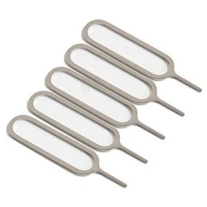 10PCS Ejection Pin SIM Card Tray Tool Remover Classic Silver Hard Metal Durable - Picture 1 of 8