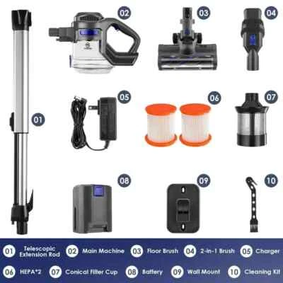 New Original MOOSOO XL-618Pro Cordless Stick Vacuum Cleaner - Replacement Parts