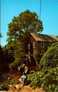 The Old Grist Mill, Brewster, Cape Cod MA, Mass Postcard Vintage  - Picture 1 of 2