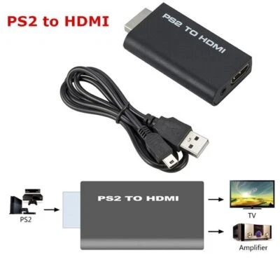 PS2 to HDMI Video Converter Adapter with 3.5mm Audio Output for HDTV Monitor US