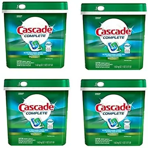 Cascade Complete Fresh Scent Dishwasher Detergent Pacs, ZChltJ, 4 Pack(90 Count) - Picture 1 of 1