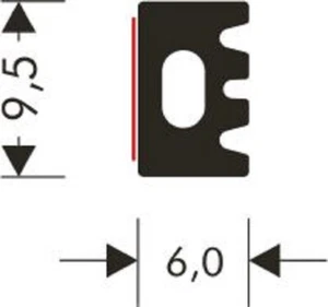 Verglasungsdichtung selbstklebend Kronenprofil Celloprofil 10x6mm VD-630 schwarz - Bild 1 von 8