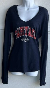 NHL New Era Damen Washington Capitals Langarm Sport Hockey T-Shirt Hoodie - Bild 1 von 11