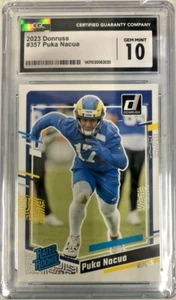 PUKA NACUA 2023 DONRUSS #357 RATED ROOKIE CGC 10 - Picture 1 of 2