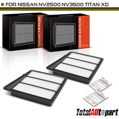 2x Filtro de Ar do Motor para Nissan TITAN XD 2016-2023 NV2500 NV3500 2017-2021 5,6L - Imagem 1 de 4