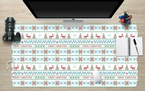 3D Snowflake Deer Xmas Tree G706 Christmas Non-slip Desk Mat Keyboard Pad Amy - Picture 1 of 7