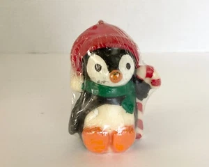Vintage Penguin Christmas Candle Candy Cane - Picture 1 of 5