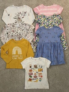 Toddler Girls 3T Lot Of 7 Pieces Dresses And Tops Crewcuts Maggie And Zoe - Picture 1 of 8
