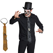 Krawatte Schlips Halloween Zubehör Totenkopf Ratte untersch. Farben