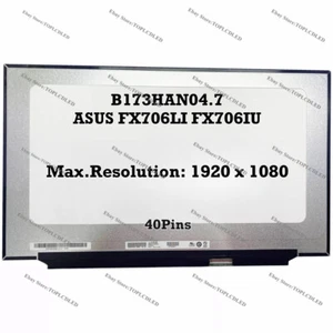B173HAN04.7 120Hz LED LCD Screen For MSI MS-17F2 ASUS FX706LI FX706IU EDP 40Pins - Picture 1 of 1