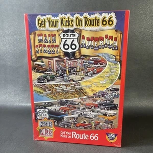 2008 Master Pieces Jigsaw Puzzle Route 66 Main Street America Factory Sealed 550 - Picture 1 of 5