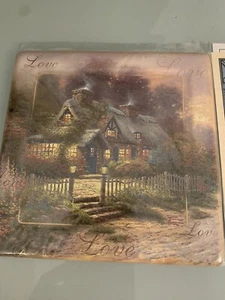 Vintage Thomas Kinkade The Teacup Cottage Ceramic Plate Bradford Exc. NIB - Picture 1 of 7