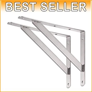 Soportes de estante de acero inoxidable premium 16" x 12" carga máxima 550 libras - fácil instalación - Imagen 1 de 10