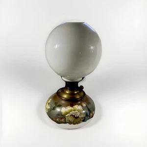 VTG. Rochester Electric Kerosene Lamp Bronze Gone With The Wind Floral - Picture 1 of 8