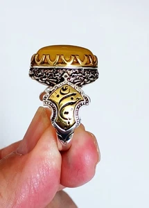 Anillo de ágata amarilla islámica estilo safávid ¡una belleza! - Imagen 1 de 5