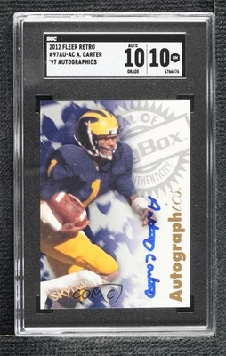 2012 Fleer Retro 1997 Autographics Anthony Carter #97AU-AC SGC 10 GEM Auto - Image 1 of 2