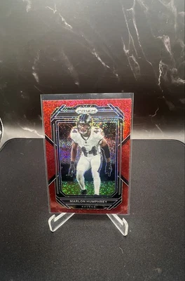 2022 Panini Prizm - Marlon Humphrey #24 Red Sparkle Prizm - Image 1 of 2