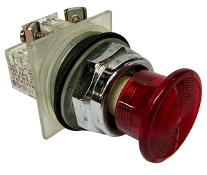 Square D 9001KA5 Push Button Emergency Stop Series G Red Mushroom Head 600VAC - Picture 1 of 2