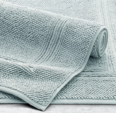 Restauración Hardware ALFOMBRA DE BAÑO TEJIDA DE ALGODÓN 30X60 Marina Nueva con Etiquetas Foto 1 de 4