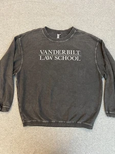 Felpa in velluto a coste Vanderbilt scuola di legge grande grigio scuro pullover a costine - Foto 1 di 11