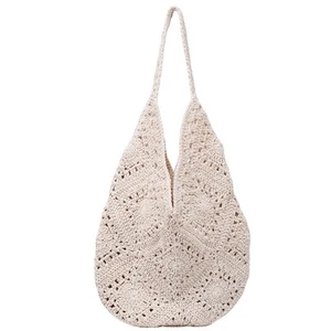 Beach Bags for Women Crochet Tote Bag Boho Beach Tote Soft Woven Purse for Su... - Picture 1 of 7