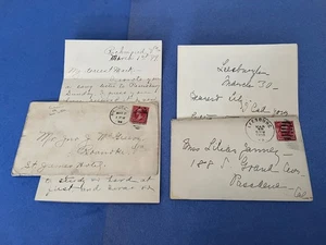 LOTE x2 VA 1899-1908 CUBIERTAS LEESBURG/RICHMOND + CARTAS! ¡JANNEY/McGREEVY L@@K!! - Imagen 1 de 6