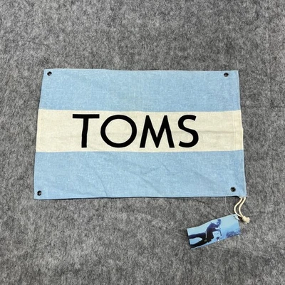 TOMS Zapato Lona Uno por Uno Bandera Azul Blanco Rayas Banner Devolver Polvo Bolso Foto 1 de 4