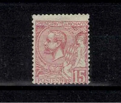 MONACO STAMP YVERT TELLIER N° 15 " PRINCE ALBERT Ist 15c ROSE " MNH F-VF A032 - Image 1 of 2