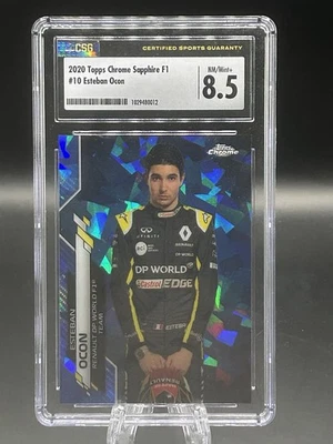 2020 Topps Chrome Sapphire F1 Esteban Ocon Formula 1 Renault CSG 8.5 NM/MINT+ - Image 1 of 2