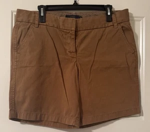 Pantalones Cortos J Crew Para Mujer Marrón Chino Bermudas 9" Entrepierna Preppy Informales Talla 12 - Imagen 1 de 5