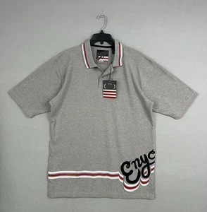 Camisa Enyce Para Hombres Grande Gris Polo Bordada Nueva York Suelta Hip Hop Ropa de Calle Y2K - Imagen 1 de 12